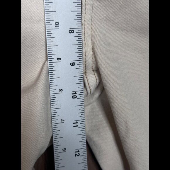 Free People Jeans 26 Womens Ivory Skinny Ankle Frayed Hem High Rise - Picture 4 of 10
